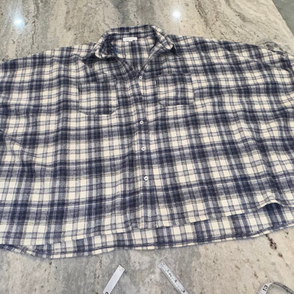 Mabel Oversized Large Poncho Plaid Short Sleeve Anthropologie Layering